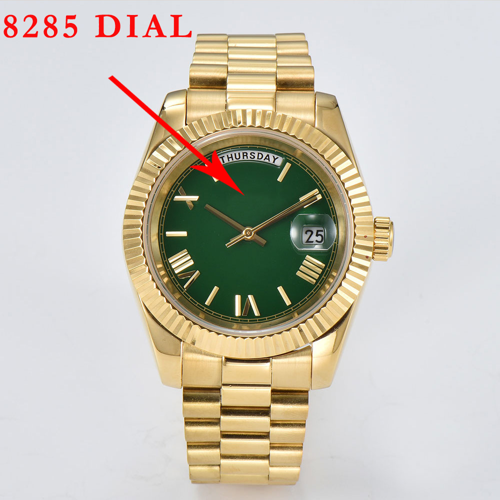 Luxury Watch With Green Dial - 8285 ウォッチ 8285 ダイヤル 8285 ハンドマンウォッチ