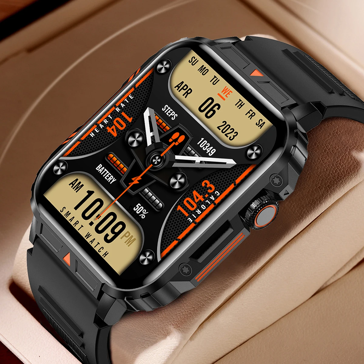 Luxury Watch Korea - 2026 高級軍事スマートウォッチ男性健康モニターワイヤレス通話フィットネス時計スポーツ防水スマートウォッチ女性用 Android