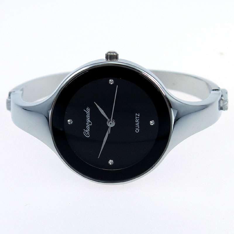 Luxury Watch Deals - 女性用ステンレススチールクォーツ時計,ラウンドカフ,女の子用ブレスレット,カジュアルファッション,新品