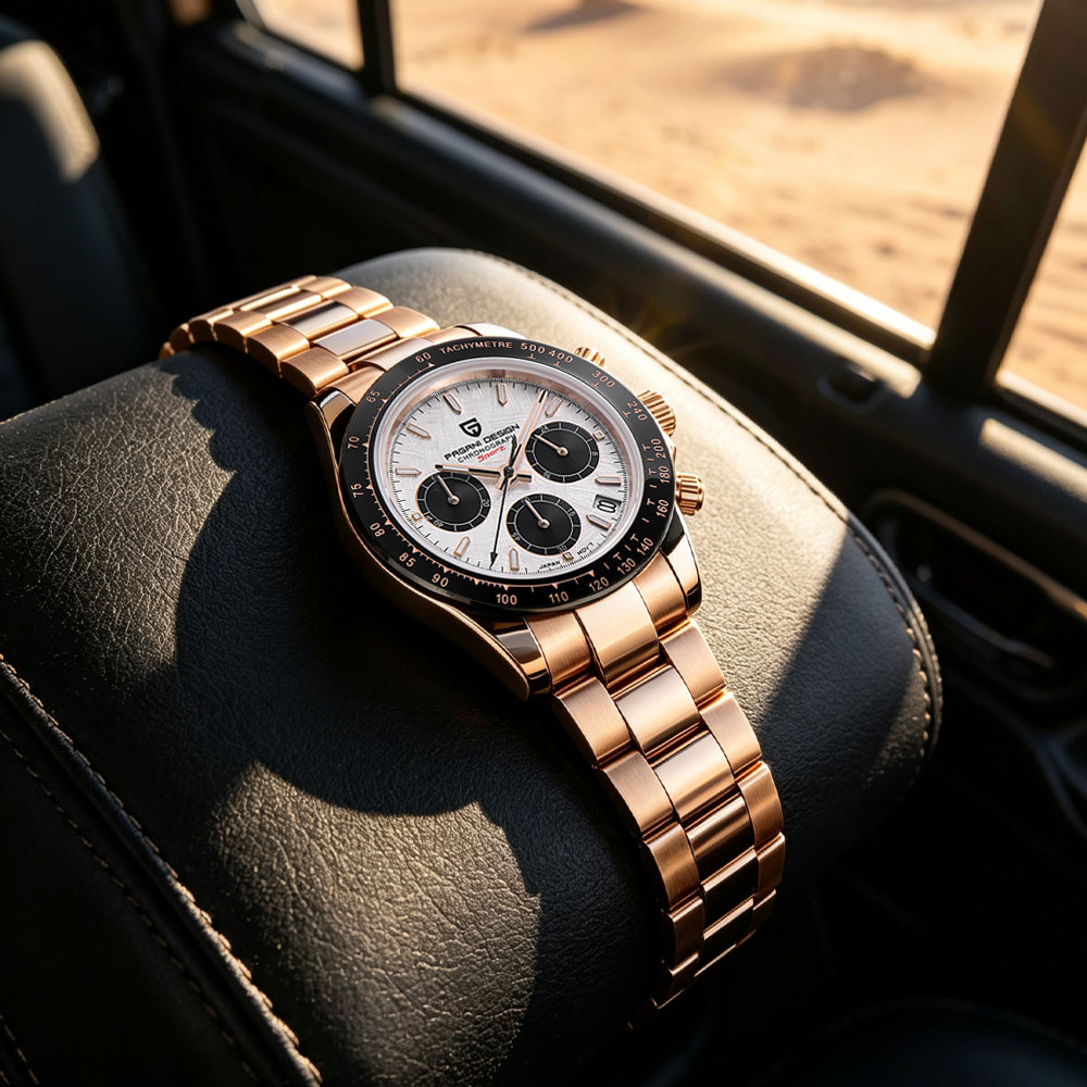 Luxury Watch Men - トップブランドパガーニデザイン高級メンズ腕時計多機能クロノグラフ VK63 クォーツ時計防水カレンダー発光ギフト時計