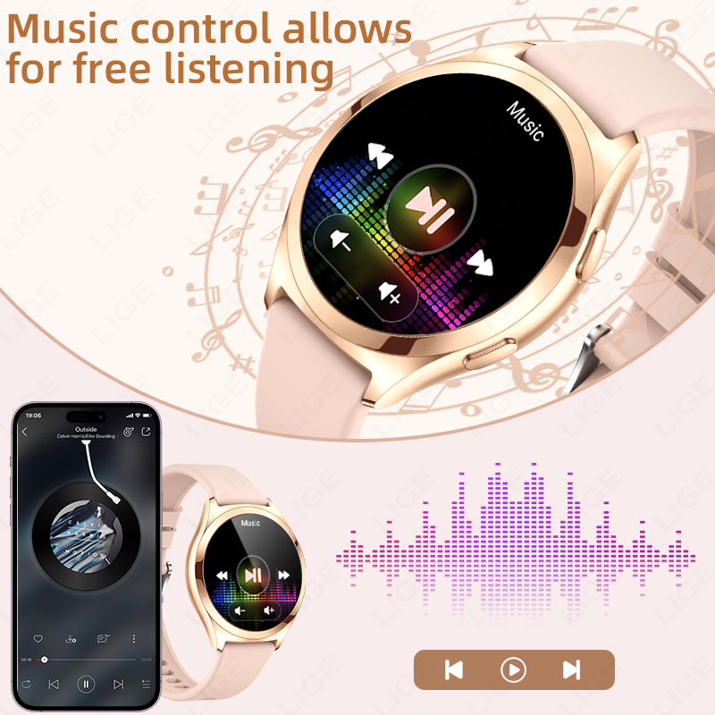 LIGE 高級スマートウォッチ女性用 1.27 インチ Bl - Luxury Watch Korea のレビューと価格