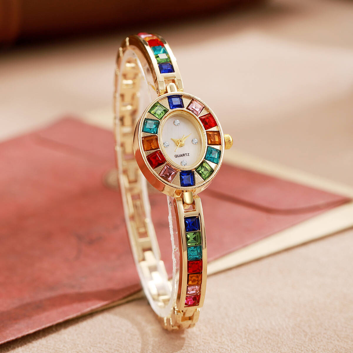 2 ピース/セット高級ラインストーン女性用腕時計ファッション - Luxury Watch Deals のレビューと価格