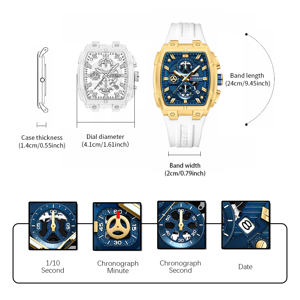 CURREN 高級ヴィンテージ腕時計 メンズ スポーツ クロ - Luxury Watch With Bracelet のレビューと価格