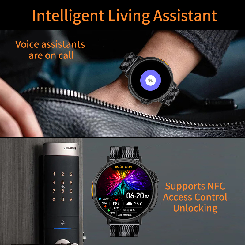 新しい NFC 高級軍事女性スマートウォッチ健康モニターフィ - Luxury Watch Korea のレビューと価格