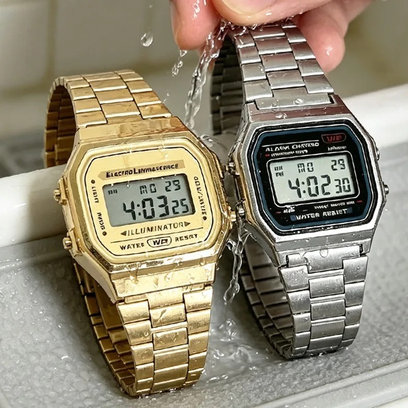 高級 F91W スチールバンド腕時計 LED デジタルステン - Luxury Watch Exchange のレビューと価格