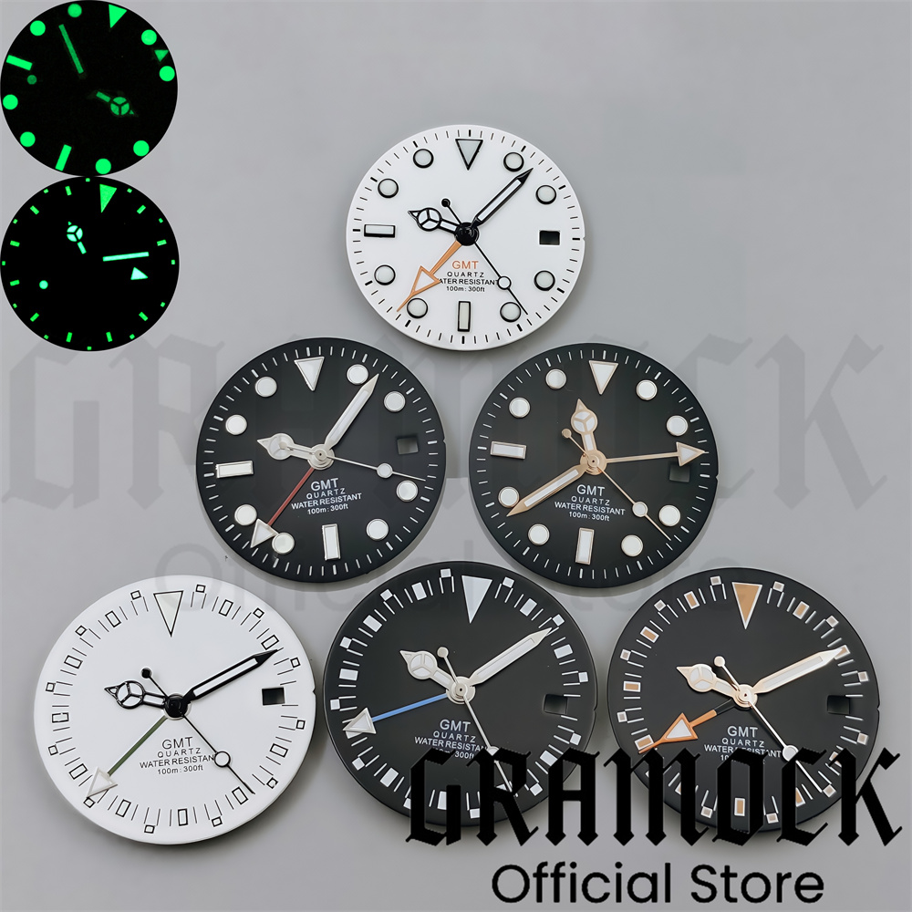 クォーツムーブメント付き時計ダイヤル,緑の手,黒,白,発光フ - Luxury Watch With Green Dial のレビューと価格
