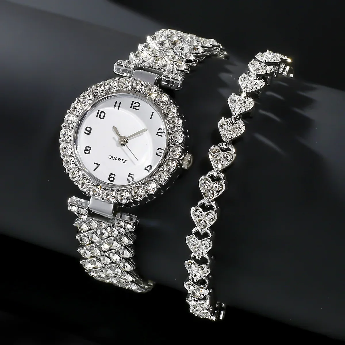 1 個/2 個高級ファッション女性腕時計セットシルバーストラ - Luxury Watch Deals のレビューと価格
