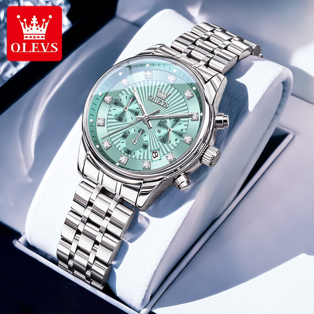 OLEVS レディース腕時計ファッションレディースクォーツ時 - Luxury Watch With Green Dial のレビューと価格