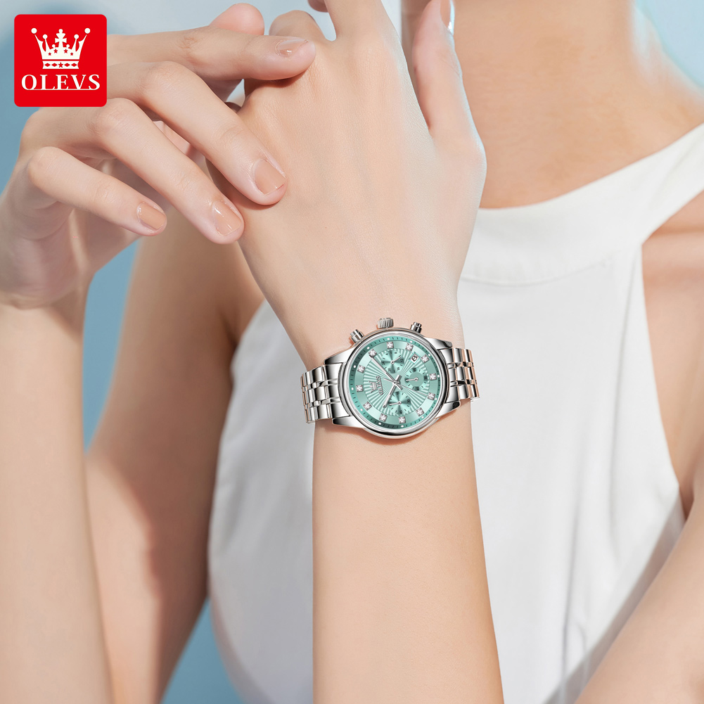 OLEVS レディース腕時計ファッションレディースクォーツ時 - Luxury Watch With Green Dial のレビューと価格