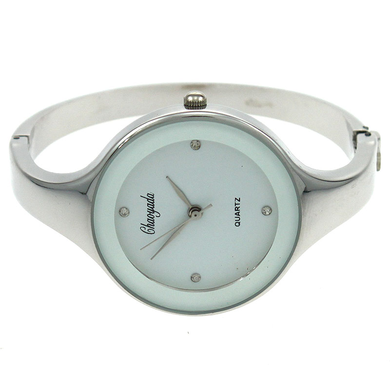 女性用ステンレススチールクォーツ時計,ラウンドカフ,女の子用 - Luxury Watch Deals のレビューと価格