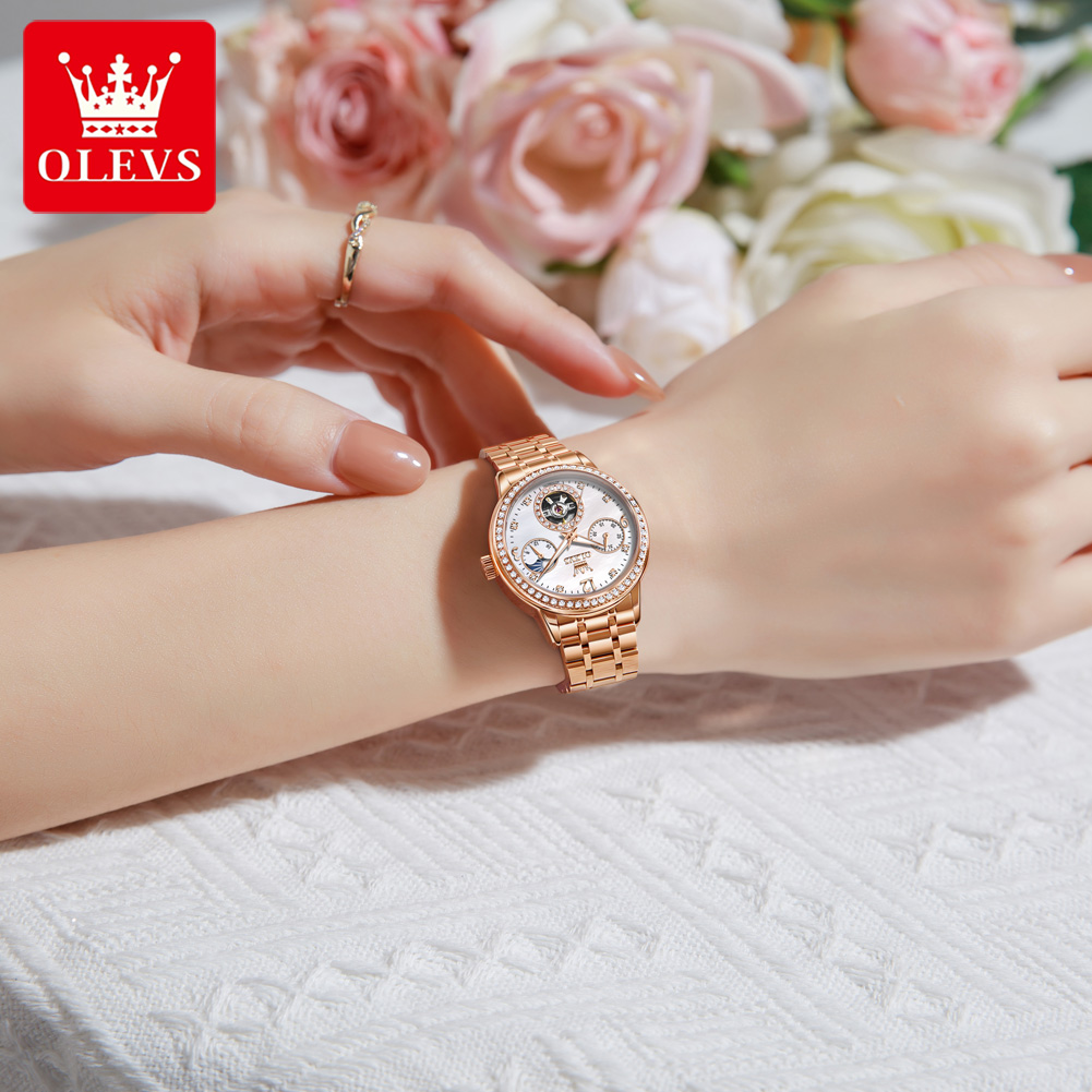 OLEVS 女性用腕時計トップブランドの高級ファッションファ - Luxury Watch With Bracelet のレビューと価格