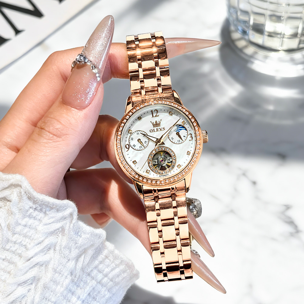 OLEVS 女性用腕時計トップブランドの高級ファッションファ - Luxury Watch With Bracelet のレビューと価格