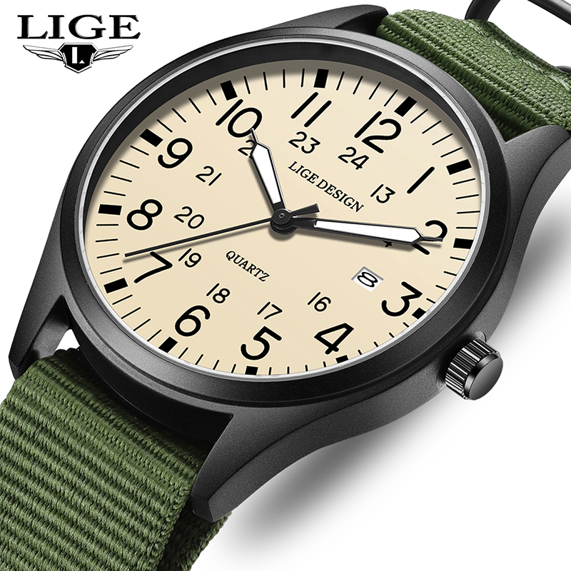 LIGE 2025 トップ新作クォーツ腕時計 アラビア数字  - Luxury Watch Men のレビューと価格