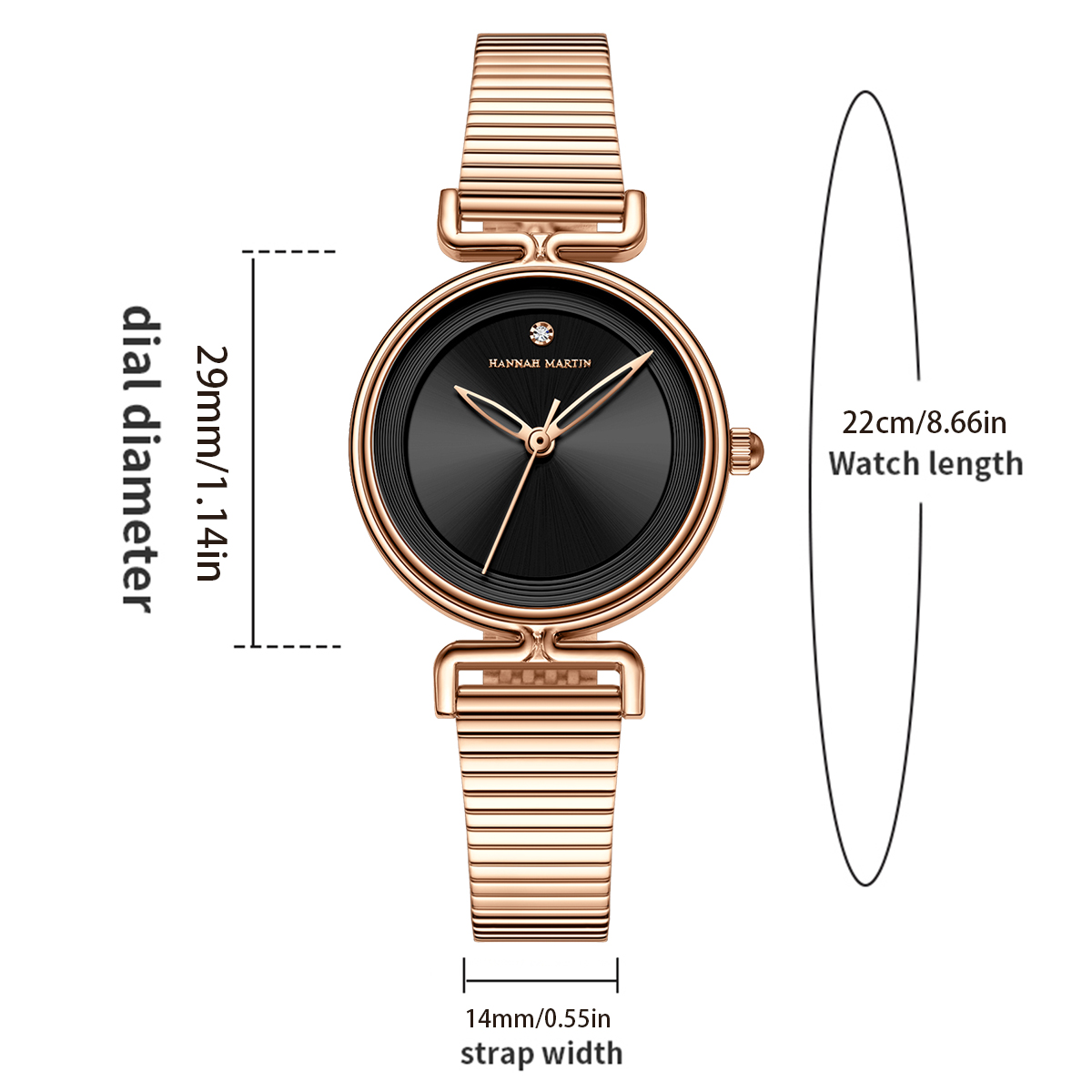 ハンナマーティントップブランドオリジナルレディース腕時計 2 - Luxury Watch Japanese のレビューと価格