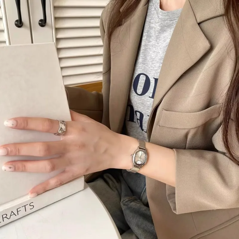 小さなオーバルダイヤルグリーン腕時計シンプルなステンレス鋼レ - Luxury Watch With Green Dial のレビューと価格