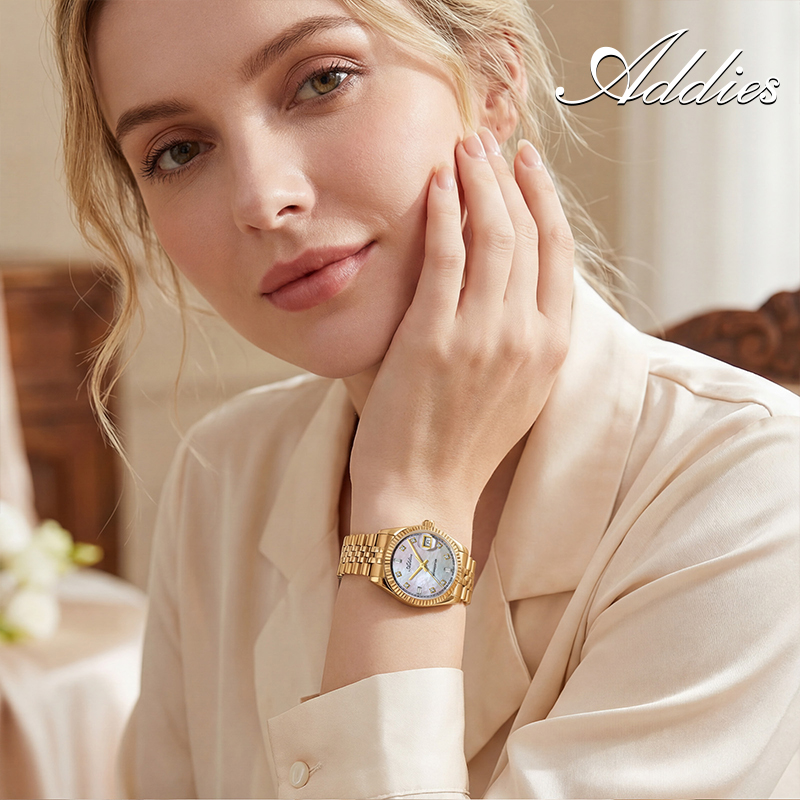 ADDIES 585 クォーツ女性用腕時計サファイアガラス  - Luxury Watch With Bracelet のレビューと価格